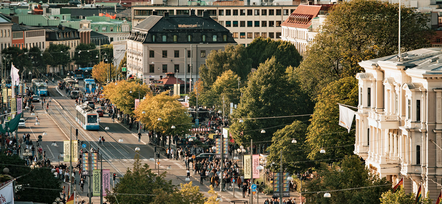 utsikt över avenyn Göteborg