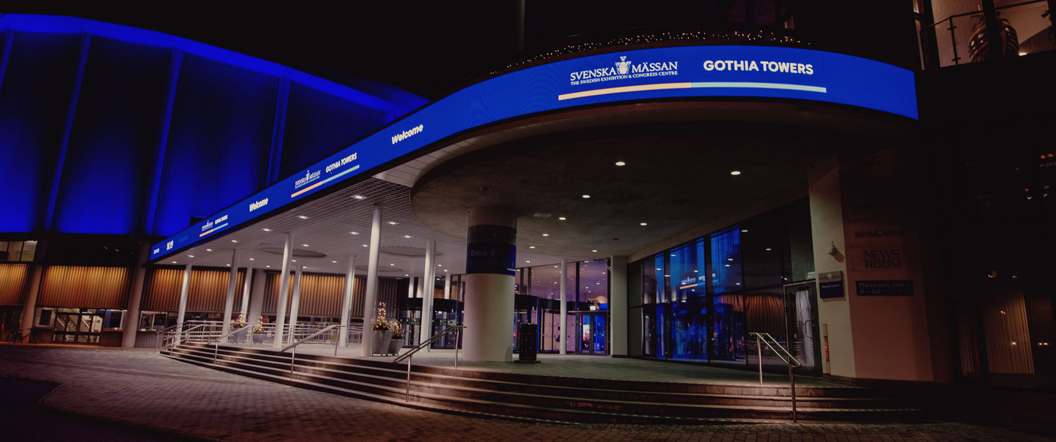 Svenska-Mässan-Entrance8 kväll bild entrance8 Svenska Mässan